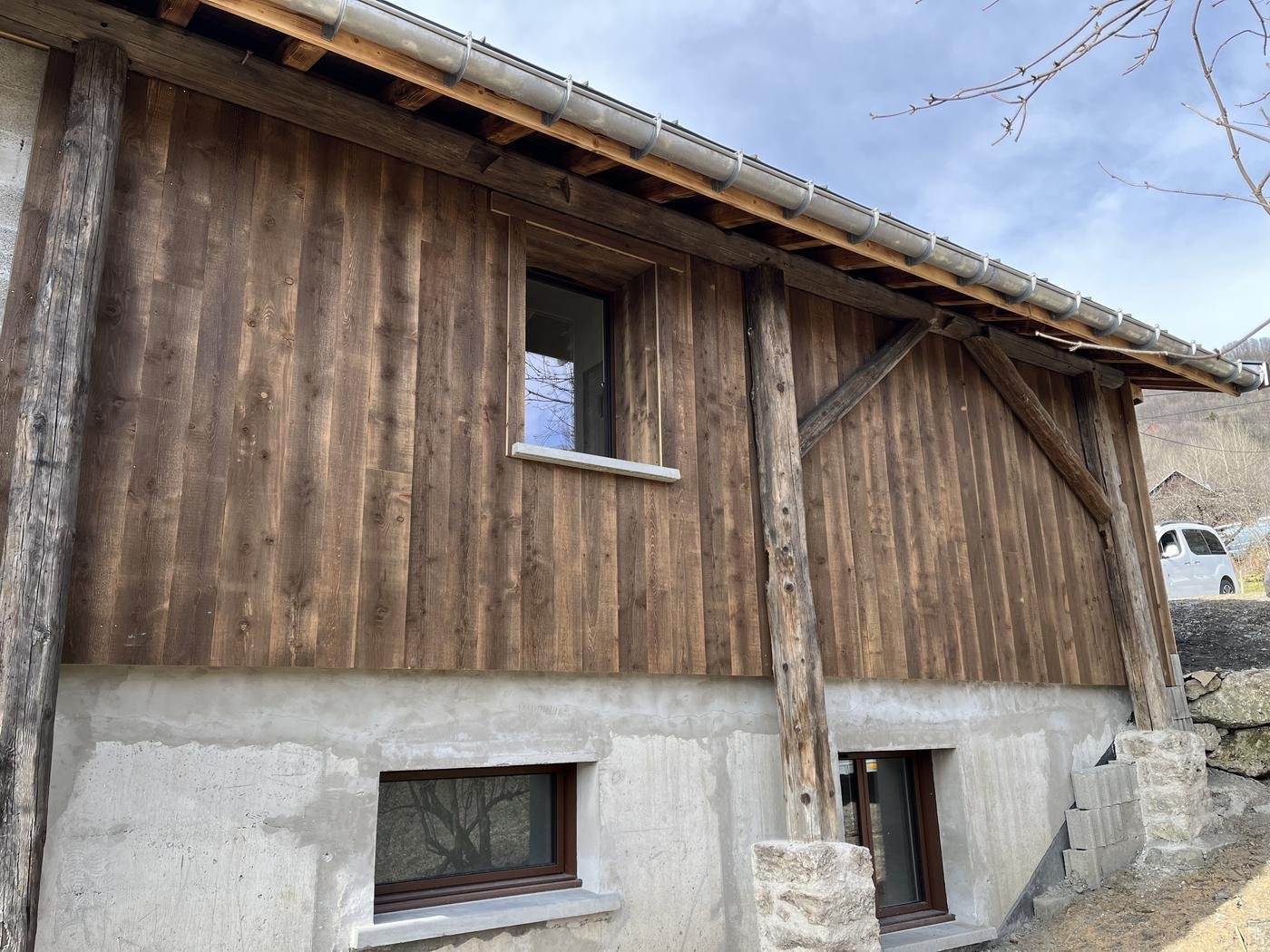 Bardage en vieux bois